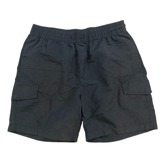 Original Use‎ Men's Black Cargo Shorts Size S Elastic Waistband Multiple Pockets - Picture 1 of 6